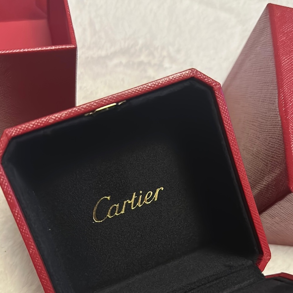 Cartier Red and Black Box with Gold Accents